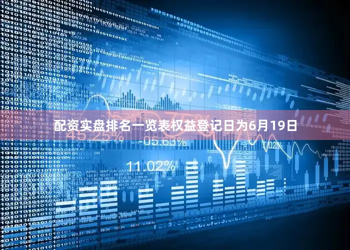 配资实盘排名一览表权益登记日为6月19日