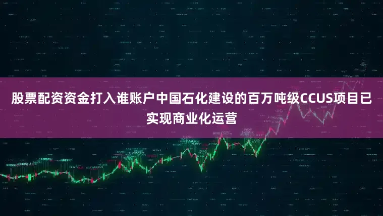 股票配资资金打入谁账户中国石化建设的百万吨级CCUS项目已实现商业化运营